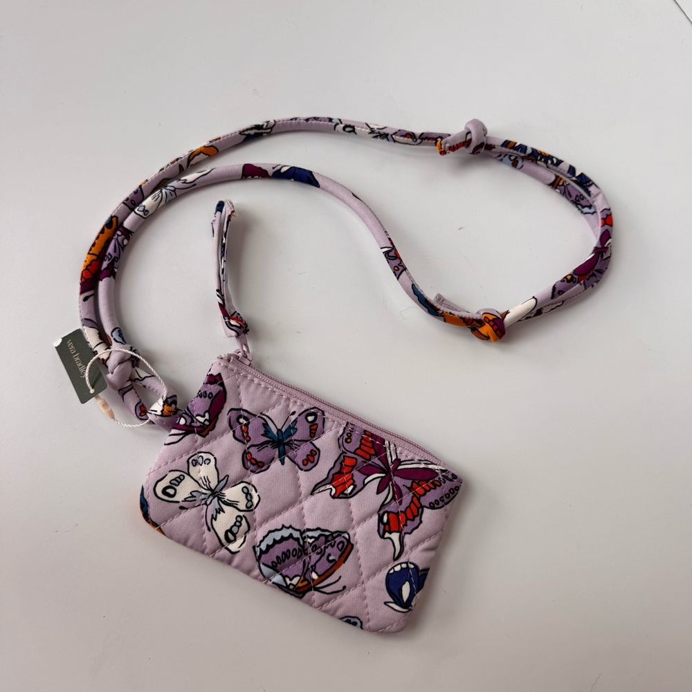 LAST CALL Vera Bradley Colorful Zip Card Pouch Butterflies, Wing In Flight - Picture 5 of 6